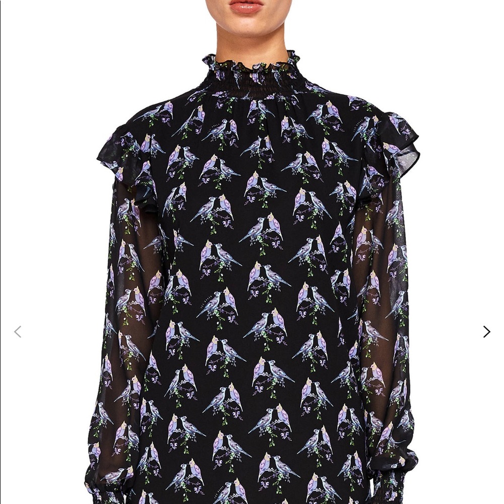 Ted Baker Zabrina Love Birds High Neck Blouse
